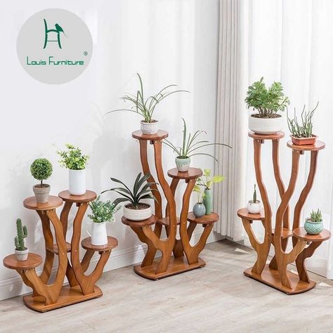 Indoor Bamboo, Support Pour Plante, نباتات منزلية, Balcony Flowers, Flower Bedroom, Wooden Plant Stands, Plant Decor Indoor, Plant Stand Indoor, Indoor Flowers