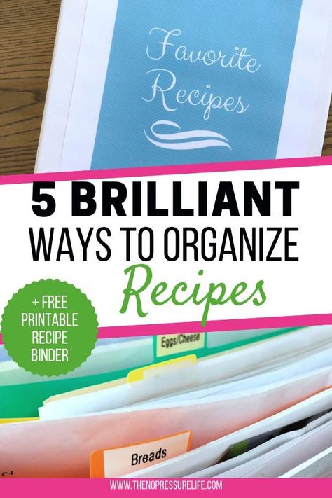 Recipe Organization Ideas, Recipe Organization Binder, Recipe Binder Printables, Organize Recipes, Diy Cookbook, Wine Magazine, Bathroom Organization Diy, Clam Recipes, Ways To Organize