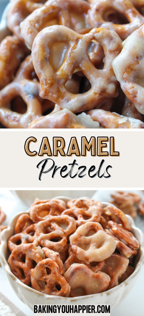 Caramel Pretzels, these butter toffee pretzels are generously covered with a layer of crisp caramel in every bite! Cool Christmas Baking Ideas, Chocolate Covered Pretzels With Caramel, Good Easy Appetizers, Dessert For Party Easy, Easy Appetizers For Dinner, Carmel Pretzel Bark, Best Christmas Snacks, Baked Gifts Ideas, Easy Holiday Treats Christmas