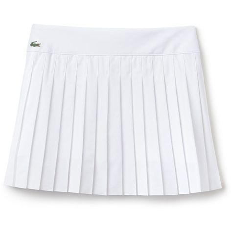 White Women's Lacoste Sport Tennis Technical Mesh Pleated Skirt ($105) ❤ liked on Polyvore featuring activewear, activewear skirts, lacoste and lacoste sportswear Lacoste Tennis Skirt, Tennis Skirt Png, Lacoste Sportswear, Tennis Fits, Skirt Png, Adidas Tennis Skirt, Tennis Uniforms, Doctor Outfit, White Tennis Skirt