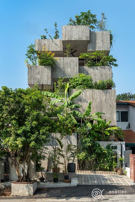 Design Seed Malaysia, Building Terrace, Cement House, Design Seed, Award Winning Architecture, Extraordinary Homes, Urban House, Green Architect, Terrace Building