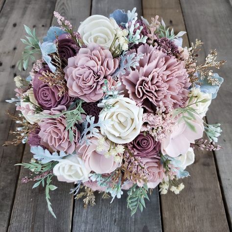 Sola Flower Bouquet Wood Flower Bouquet Dusty Rose Wedding Bouquet Mauve Wedding Bouquet Spring Wedding Bouquet Artificial Flowers Mauve Bridal Bouquet, Wedding Flower Alternatives, Wooden Flower Bouquet, Rose Succulent, Blush Bouquet Wedding, Fake Flower Bouquet, Wood Flower Bouquet, Spring Wedding Bouquets, Flower Girl Bouquet