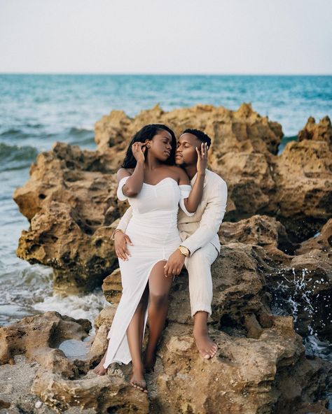 Reem Photography | Best Miami Wedding Photographer Engagement Photo Shoot Poses, Engagement Photo Shoot Beach, Beach Wedding Black, Couples Beach Photography, Couple Beach Pictures, Marriage Photos, Engagement Pictures Poses, Anniversary Photoshoot, South Florida Wedding