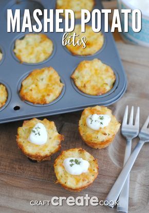 Potato Bites Recipe, Mashed Potato Bites, Potato Appetizers, Potato Bites, Leftover Mashed Potatoes, Potato Sides, Mashed Potato Recipes, Appetizer Bites, Thanksgiving Appetizers