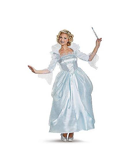 Adult Fairy Godmother Costume Deluxe - Cinderella Movie - Spirithalloween.com Cinderella Godmother, Cinderella Fairy Godmother Costume, Godmother Costume, Disney Cinderella Movie, Fairy Godmother Costume, Godmother Dress, Cinderella Fairy Godmother, 1950s Costume, New Cinderella