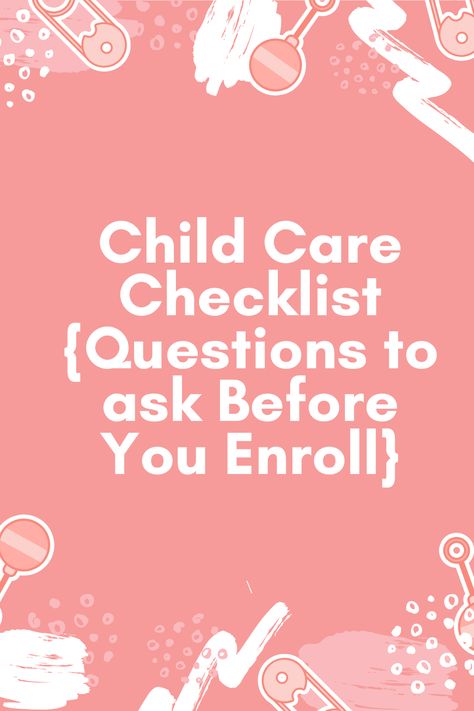 Learn how to pick a daycare. Find how to pick the right daycare for child. Finding how to pick a daycare does not have to be difficult. Choosing a Daycare as a First Time Mom does not have to be challenging. Created a List for parents who are enrolling their children in child care. Perfect for parents who don't know what to ask or look for in a child care center. #daycare #howtochooseadaycare #childcare Child Care Center, Motherhood Tips, First Time Mom, Child Rearing, Childcare Center, Child Care, First Time Moms, Questions To Ask, New Parents