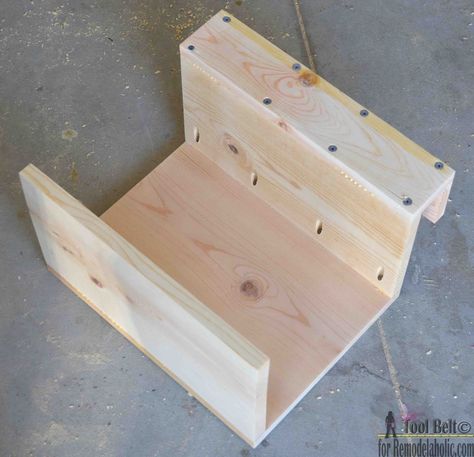 Need a little extra space for your game time snacks and drinks? Build this super easy sofa arm table to give you a stable surface all game long! Free plans and tutorial on @remodelaholic Game Time Snacks, Couch Arm Table, Sofa Arm Table, Arm Rest Table, Diy Sofa Table, Diy Furniture Bedroom, Diy Couch, Sofa Sofa, Diy Sofa