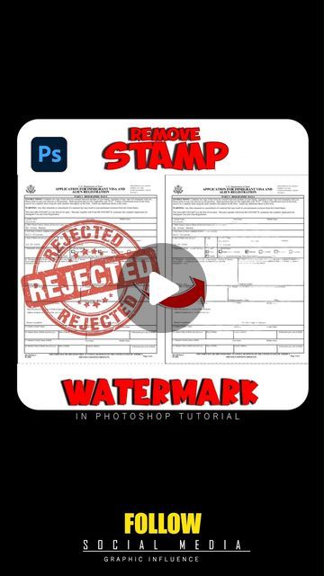 Graphic Designer on Instagram: "How to Remove Stamp Watermarks from any Image in Adobe Photoshop Image used in this video (Unsplash) . . . . Follow for more tutorial @GraphicInfluence01 . . Hashtag . . #photoshopskills #photoshoptips #photoshopart #photoshop2022 #photoshop #photoshop2023 #photoshop2024 #photoshopartist #photoshopedit #madewithphotoshop #digitalart #creative #photographymmetry #tipsandtricks #graphicdesign #graphics" Photoshop Images, Photoshop Tips, Photoshop Art, Photoshop Editing, Photoshop Tutorial, Graphic Designer, Follow For More, Adobe Photoshop, Digital Art