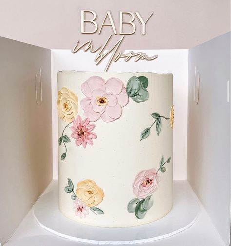 Baby In Bloom Cake, Flower Baby Shower Theme, Bloom Theme, Shower Aesthetic, Baby 2024, Wildflower Party, Girl Shower Themes, Baby Shower Boho