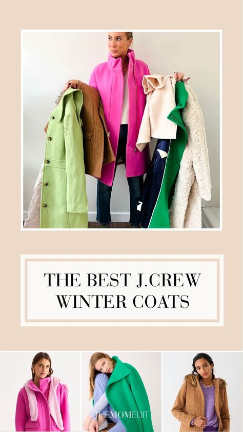 Tan Wool Coat, J Crew Coat, Trendy Winter Jackets, Cute Winter Coats, Pink Winter Coat, Jcrew Coat, Mom Edit, Green Wool Coat, Stylish Coat