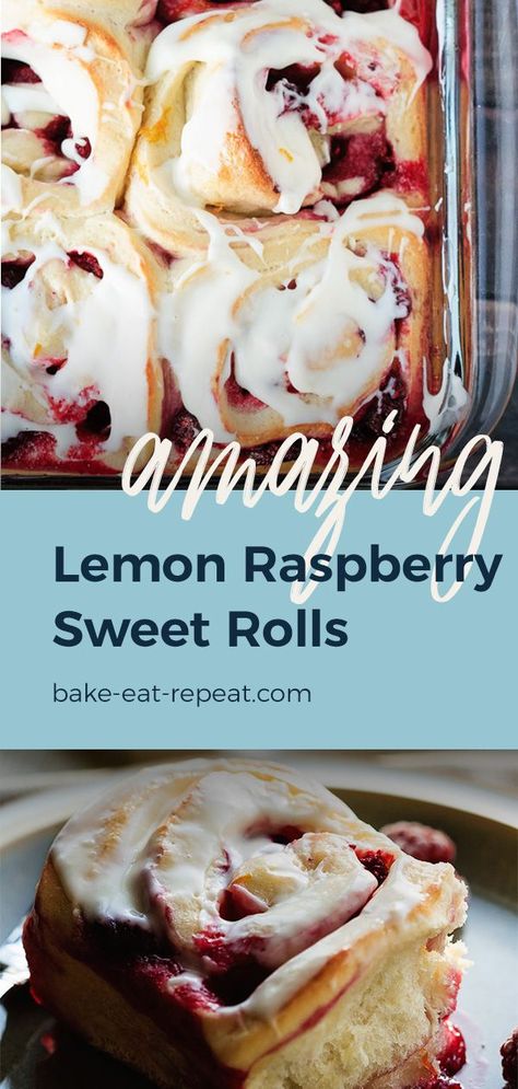 Lemon Raspberry Rolls, Raspberry Lemon Sweet Rolls, Sweet Roll Dough, Raspberry Sweet Rolls, Buttermilk Substitute, Dessert Design, Breakfast Fruit, Sweet Roll Recipe, Special Breakfast