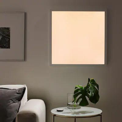 Wireless LED panels & doors - IKEA Fake Window Light, Fake Window, Ikea Design, Light Panels, Ikea Home, Light Panel, Window Light, Led Panel Light, Dimmable Led Lights