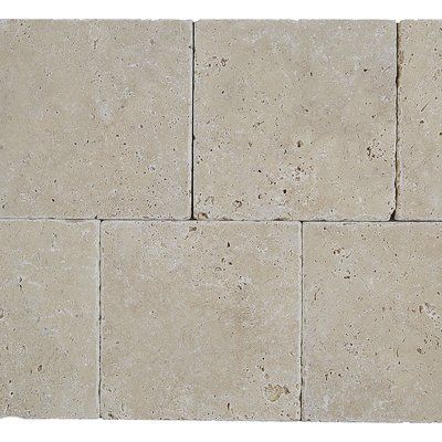 Itona Tile Hopkins 6" x 6" Travertine Field Tile Color: Ivory Classico Bathroom Natural Stone, Bathroom Natural, Natural Stone Tile Floor, Stone Look Wall, Elegant Tiles, Travertine Floors, Natural Stone Flooring, Ceramic Subway Tile, Travertine Stone