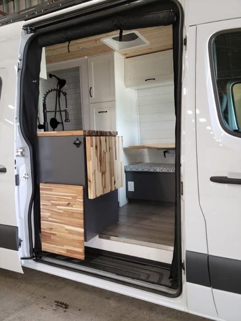 Fully Equipped Luxury Home on Wheels! (2020 Mercedes Sprinter, 170” High Roof) This has been our dream van for the past 6 months while on sabbatical, however, it’s time to get back to work. This is the perfect van for anyone that wants a luxury, custom built van NOW! This converted Sprinter van is loaded […] Converted Sprinter Van, Mercedes Sprinter Camper Van, Sprinter Van Camper, Clean Shower Doors, Mercedes Sprinter Camper, Mercedes Van, Sprinter Conversion, Sprinter Van Conversion, Sprinter Camper