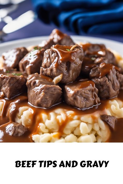 [object Object] Easy Beef Tips And Gravy, Beef Tips And Gravy Recipe, Tender Beef Tips, Crock Pot Beef Tips, Beef Stroganoff Crockpot, Beef Tips And Gravy, Hearty Beef Stew, Potted Beef, Beef Tips