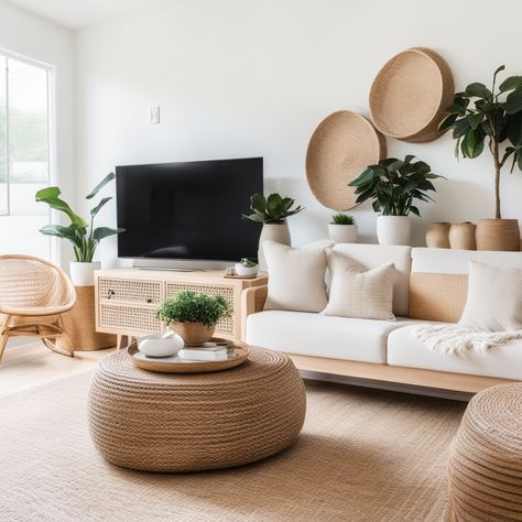 🌿 Cozy living room vibes! Light floors & white walls with a big flat screen 📺. Comfy neutrals on the sofa & pillows 💭, wicker baskets, and plants 🌱. Love those round wall decors & the woven pouf! Bright space with sheer curtains letting in the sun ☀️. Perfect for chilling out! ✨
#odastudioAI #odaAIstudio #odastudio

#livingroomdecor #neutraldecor #modernlivingroom #homedecor #livingroomdesign #cozylivingroom #interiordesign #livingroomfurniture #stylishhome #decorideas Living Room Vibes, Light Floors, Room Vibes, Bright Living Room, Living Room Spaces, Soothing Colors, Design Your Home, Neutral Decor, Round Wall