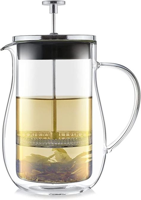 Glass French Press, French Press Tea, Tea Steeper, French Tea, Tea Warmer, Tea Gift Sets, Tea Tumbler, Double Wall Glass, Glass Teapot