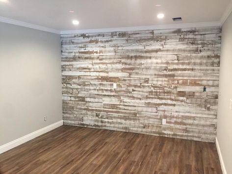 Ship Lathe Walls Living Rooms, Decorated Shiplap Walls, Log Home Accent Wall, Barn Door Accent Wall, Wallpaper Wood Accent Wall, Distressed Accent Wall, Pallet Board Accent Wall, Living Room With Shiplap Accent Wall, Western Accent Wall Ideas