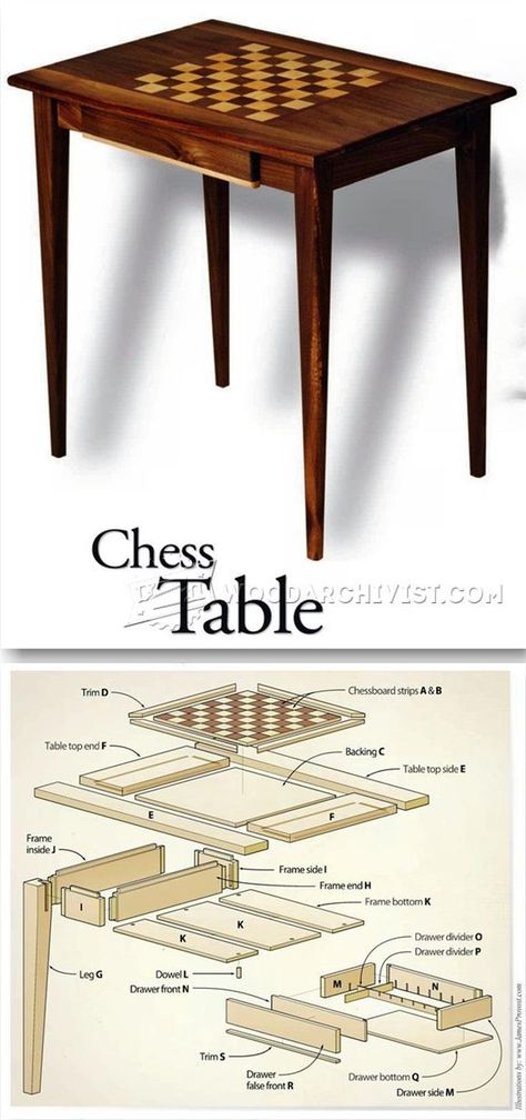 Table Woodworking, Furniture Building, Chess Table, Woodworking Furniture Plans, Chess Players, Game Boards, Woodworking Plans Diy, Cool Woodworking Projects, Best Furniture