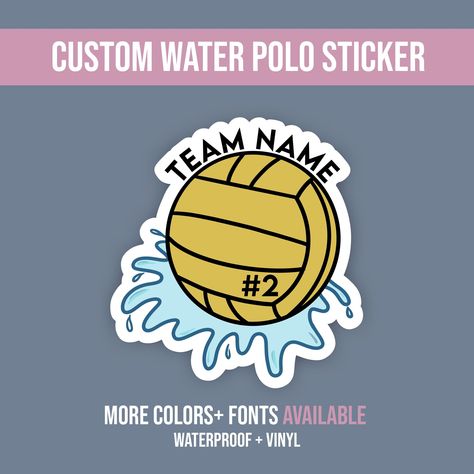 Custom water polo stickers make great gifts for players and fans. Show your team spirit with custom stickers featuring your team logo, mascot, or player names. #waterpolo #waterpolostickers #teamstickers . #Water_Polo_Party_Decorations #Polo_Ideas #Water_Polo_Gifts #Water_Polo_Team Water Polo Gifts, Custom Hard Hats, Water Polo Team, Custom Car Stickers, Water Polo Players, Custom Vinyl Stickers, Senior Gifts, Senior Night, Paper Sticker