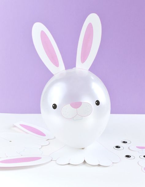 Design a Wacky Bunny Balloon Bunny Balloon, Bunny Birthday Party, Easter Spring Wreath, Bunny Party, Pastel Balloons, Bunny Birthday, Drinking Straw, Spring Bunny, Balloon Diy