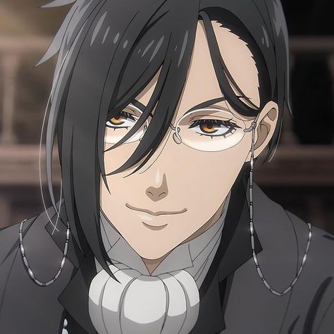 Black Butler Pfp, Sebastian Michaelis Icon, Black Butler Sebastian, Black Butler 3, Sebastian Michaelis, Pop Art Comic, Black Butler Anime, Black Butler Kuroshitsuji, Butler Anime