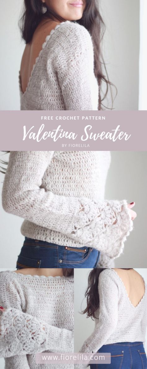 Crochet pattern for a women's sweater with a v-neck, dropped shoulders, and flared,#Cardigan_Au_Crochet #Crochet_Mignon #Confection_Au_Crochet #Pull_Crochet Confection Au Crochet, Crochet Sweater Pattern Free, Crochet Geek, Sweater Crochet, Crochet Clothes Patterns, Crochet Diy, Crochet Cardigan Pattern, Crochet Woman, Crochet Top Pattern