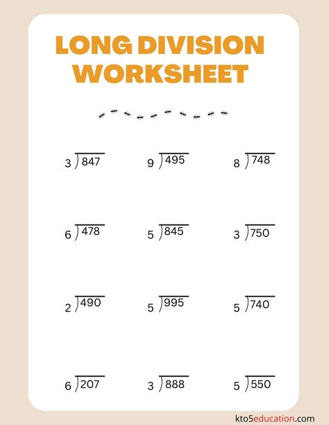 Polynomial Long Division Worksheet | FREE Download Check more at https://kto5education.com/polynomial-long-division-worksheet-free-download/ Division Of Polynomials, Grade 4 Worksheets, Long Division Worksheets, Grade 3 Math, Fun Worksheets For Kids, Math Practice Worksheets, Long Division, Study Tips For Students, Division Worksheets