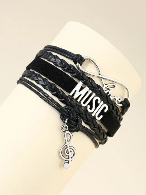 Tomboy Bracelets, Black Bracelet Aesthetic, Tomboy Jewelry, Tomboy Accessories, Accesorios Aesthetic, Emo Jewelry, Cool Accessories, Bff Jewelry, Bracelets Black