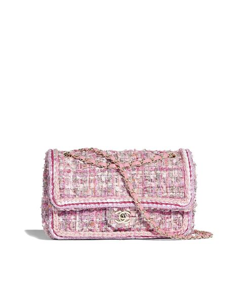 Tweed & Gold-Tone Metal Pink, Beige, Orange & Ecru Classic Handbag | CHANEL Ayla Core, Chanel Handbags Classic, Bag Wishlist, Chanel Classic Flap Bag, Chanel Store, Classic Flap Bag, Dream Bags, Perfect Handbag, Chanel Spring