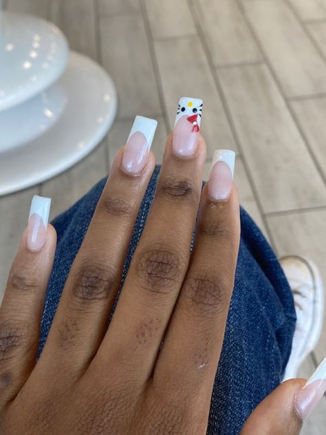 Nails Brown Short, Tips Nails, French Tip Press On Nails, Nails Brown, Milky Nails, Short Coffin, Nails Trends, Gel Nail Tips, Colored Acrylic Nails