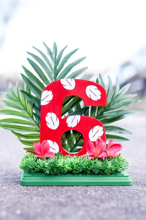 Lilo And Stitch Custom Number. Lilo And Stitch by JRhaeCreations. Moana Lilo And Stitch Party Ideas Decoration, Diy Lilo And Stitch Decor, Diy Stitch Decorations, Lilo And Stitch Decorations, Lilo Y Stitch Cumpleaños, Stitch Centerpieces, Lilo And Stitch Birthday Party, Paper Flowers Decoration, Stitch Bday