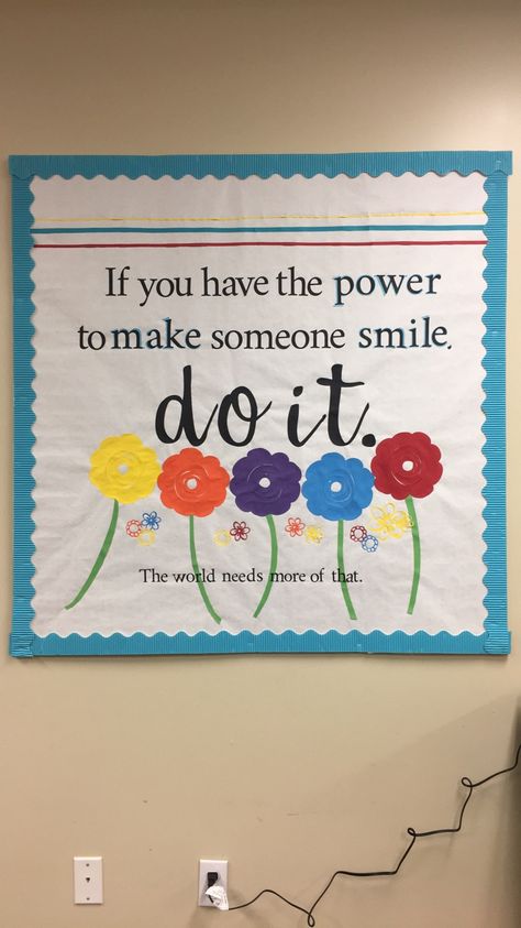 Middle School Inspirational Bulletin Boards, Inspirational Quotes Positive Bulletin Board, Take What You Need Bulletin Board Quotes, Spring Kindness Bulletin Board Ideas, Encouraging Bulletin Board Ideas, Spring Bulletin Board Ideas Middle School, Spring Sel Bulletin Board, Bulten Board Ideas For School, You Matter Bulletin Board Ideas