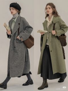 Korean Fashion Winter Woman, Autumn Coat 2024, Autumn Outfits Coat, British Women Style, Asian Fall Outfits, French Aesthetic Outfits, Autumn Outfits 2024 Women, Artistic Outfits Aesthetic, Japan Ootd Spring