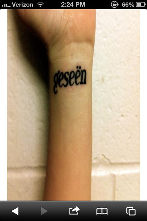 'blessed' in afrikaans :) Tattoo Quotes, Tattoos