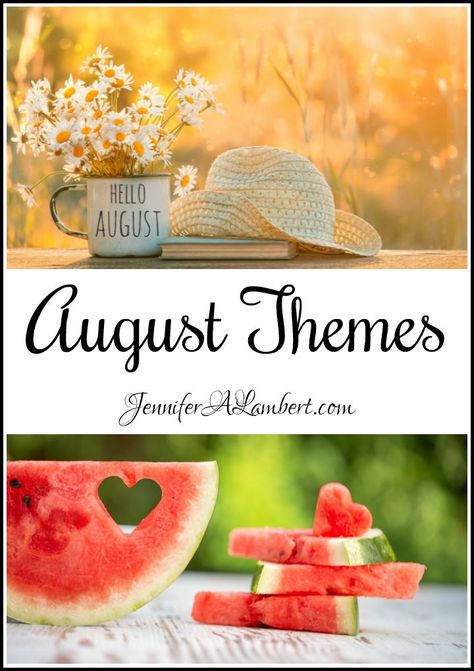 August Themes August Homeschool Themes, End Of Summer Decor, School Monthly Themes, August Decorating Ideas, August Bulletin Board Ideas, August Decorations, Spa Materials, August Decor, August Ideas