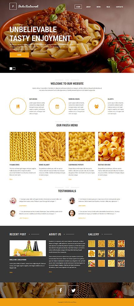 Italian Restaurant Drupal Template Italian Pasta Restaurant, Pasta Restaurant, Pasta Menu, Restaurant Template, Pasta Restaurants, Food Web Design, Restaurant Website Templates, Restaurant Web, Restaurant Website