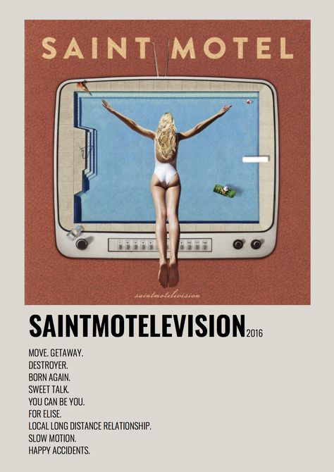 alternative minimalist music poster - saint motel #minimalistpolaroidposter #musicposter #music #tiktok #polaroidposter #indieposter #saintmotelposter Saint Motel, Minimalist Music, Paintings For Living Room, Wall Art Decor Prints, Film Posters Minimalist, Music Collage, Music Poster Design, Polaroid Poster, Movie Poster Wall