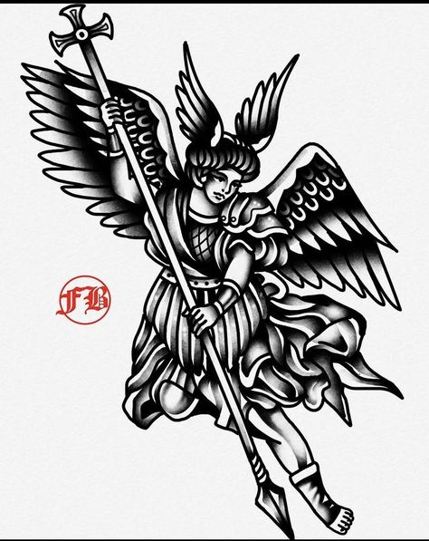 #tattoo #tattoos #inked #tattooart #tattooed #tattooideas #tattoodesign #tattooinspiration #tattoosleeve #tattooflash #inkedgirls #tattooedwomen  #InkLaughs  #TattooFails American Traditional St Michael Tattoo, Traditional Filigree Tattoo, American Traditional Valkyrie Tattoo, Man Traditional Tattoo, Old School Tattoo Men Ideas, American Traditional Forearm, Traditional Tattoo Art Men, American Traditional Tattoo Design Black, Classic Tattoos For Men