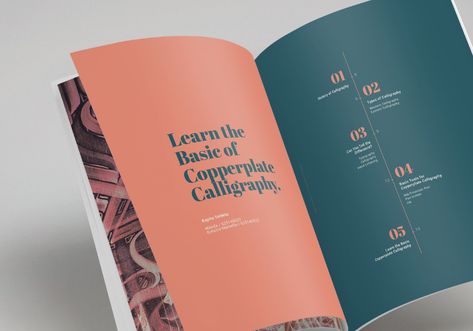 Typography Brochure, Table Of Contents Design, Design De Configuration, Graphic Design Magazine, Mises En Page Design Graphique, Skottie Young, Template Brochure, Page Layout Design, Book And Magazine Design