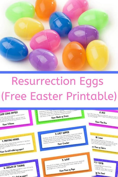 Resurrection Eggs Printable, Easter Story Crafts, Easter Story Eggs, The Story Of Easter, Resurrection Eggs, Easter Lessons, Easter Sunday School, Preschool Easter, Easter Week