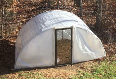 Turned An Old Trampoline Into A Greenhouse Greenhouse Permaculture, Trampoline Greenhouse, Old Trampoline, Cubicle Wall, Hoop House, Site History, Ecology Design, Community Living, Funny Text Conversations