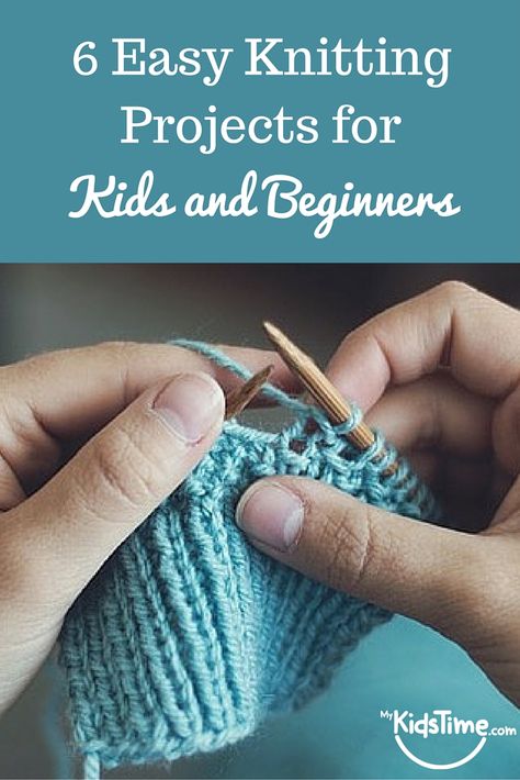 6 Easy Knitting Projects for kids and beginner knitters Syprosjekter For Nybegynnere, Easy Knitting Projects, Knitting Basics, Beginner Knitting Patterns, Beginner Knitting Projects, Knitting Instructions, Easy Knitting Patterns, Sewing Projects For Beginners, Diy Knitting