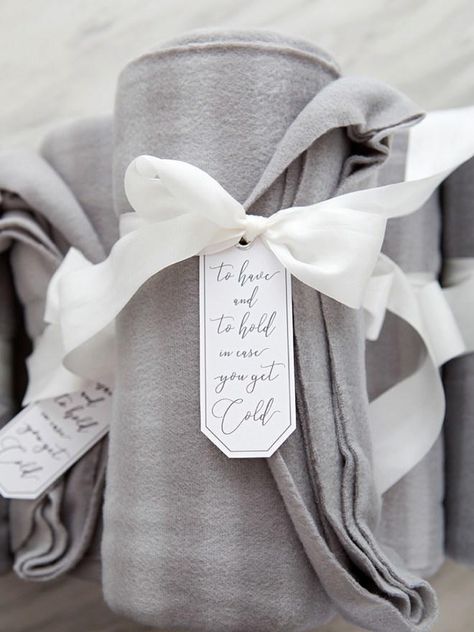 Help guests stay warm at your wedding ceremony when you share blankets complete with this gift tag printable! Wedding Favor Blankets, To Have And To Hold Incase You Get Cold, To Have And To Hold In Case It Gets Cold, Blanket Tags, Antipasto Pasta, Wedding Throw, Souvenir Wedding, Gift Tag Printable, Winter Wedding Favors