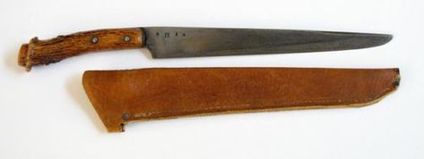 Contemporary Makers: 2015 CLF Auction Item: Early Longhunter Knife & Sheath by Heinz Ahlers & Joe Seabolt Longhunter Knife, Lexington Kentucky, Man Stuff, Knife Sheath, Bowie Knife, Mountain Man, Auction Items, Chef Knife, Japanese Design