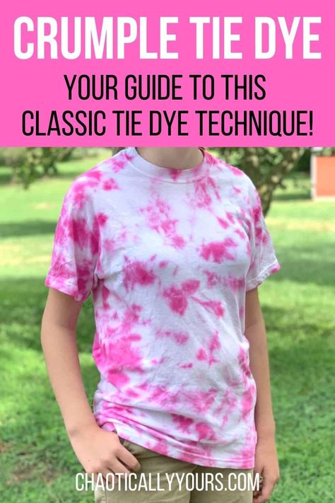 Long Sleeve Shirt Diy, Tie Dye Crumple, Crumple Tie Dye, Easy Diy Tie Dye, Tulip Tie Dye, Diy Tie Dye Techniques, Tie Dye Patterns Diy, Tie Day, Diy Tie Dye Shirts