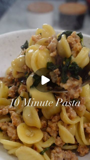 Chef Stu on Instagram: "🚨 Get ready to FALL IN LOVE with this SAUSAGE & KALE ORECCHIETTE 🍝🔥 It’s a flavor-packed, 10-minute meal that’ll have everyone asking for seconds! 😍💯

Ingredients:

	•	12 oz orecchiette pasta
	•	1 lb Italian sausage (spicy or mild)
	•	2 tbsp olive oil
	•	3 cloves garlic (minced)
	•	1/2 tsp red pepper flakes (optional)
	•	1 bunch kale (stems removed, chopped)
	•	1/2 cup chicken broth
	•	1/4 cup grated Parmesan
	•	Salt & pepper to taste
	•	Lemon zest (optional)

Directions:
1️⃣ Cook orecchiette, save 1 cup pasta water, and drain. 💧
2️⃣ Brown sausage in olive oil, remove from pan. 
3️⃣ Sauté garlic + red pepper flakes, then add kale until wilted. 🥬
4️⃣ Return sausage to the pan, add broth, cooked pasta, and some reserved pasta water to loosen it up. 💦
5️⃣ Stir Sausage And Kale Pasta, Pasta With Sausage, Fall Kale And Sausage Pasta Bake, Garlic And Oil Pasta With Sausage, Sausage Kale Pasta Soup, Italian Sausage Kale Pasta, Garlic Olive Oil Pasta, Kale Pasta Recipe, 10 Minute Meals