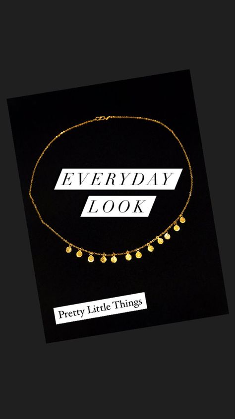 How To Look Pretty, Everyday Look, Little Things, Gold Necklace, Tech Company Logos, Gold