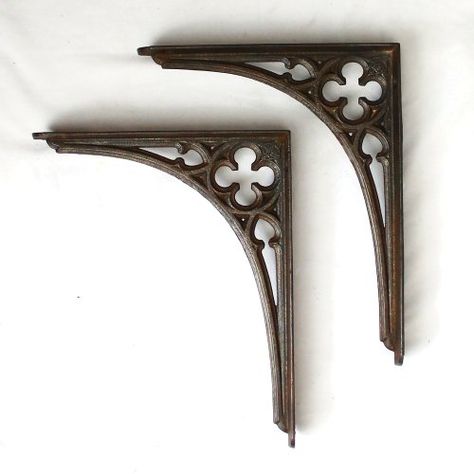 Gothic Shelf, Sign Bracket, Cast Iron Shelf Brackets, Iron Shelf Brackets, Metal Shelf Brackets, Iron Brackets, Iron Shelf, Gothic Design, Metal Shelf