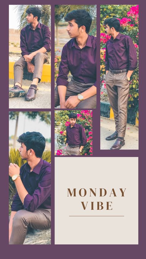 All about my monday dress up . Formal shirt with dress pent in a great combo of brown and purple Formal Combo For Men, Purple Shirt Outfit Men Formal, Shirt Pant Combination Men, Purple Shirt Outfits, Combination Outfit, Formals For Men, Formal Dresses For Men, Shirt Outfit Men, Formal Men